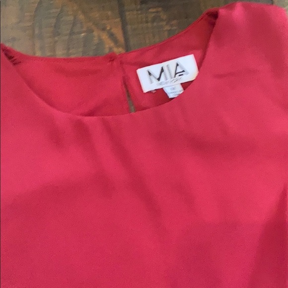 MIA New York Girls Red Blouse 8/10 Med - Picture 3 of 5